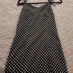 Retro black and white polka dot dress